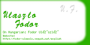 ulaszlo fodor business card